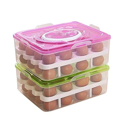 Vruta 32 Grid Egg Box Kitchen Refrigerator32 Egg Plastic Grate Storage Container BoxVegetable HolderFood OrganizerEgg Storage Basket - Image 4