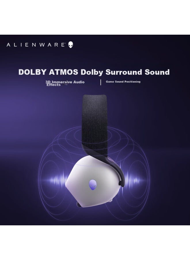 Alienware Aw725h Bluetooth Wireless Gaming Headset Compatible With Tri-band Action Headphones, Tri-mode Connection, Smart Noise Cancellation, Long Battery Life, Black - Image 2