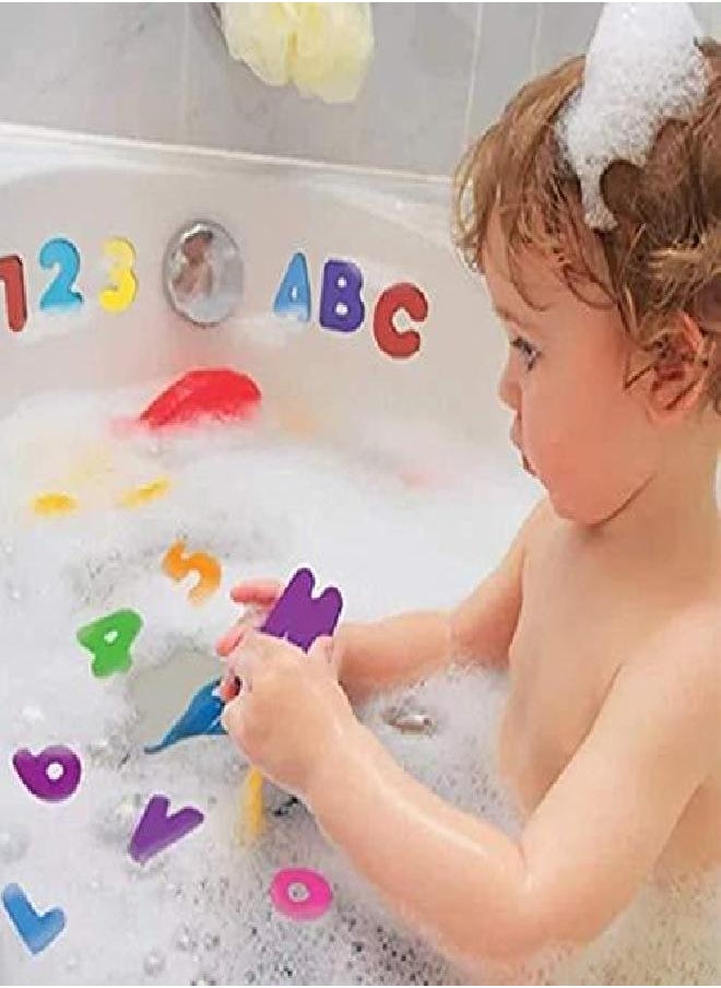 BAIVYLE - BAIVYLE Baby Bath Toys Foam Fun Alphabet Letters and Numbers-Floating Toy 36 PCS ABC for Bathtub Educational Kids Boys Girls. Baby Bath Time Toys-Makes Clean Up Easy as They Drip Dry in The Tub - Image 1