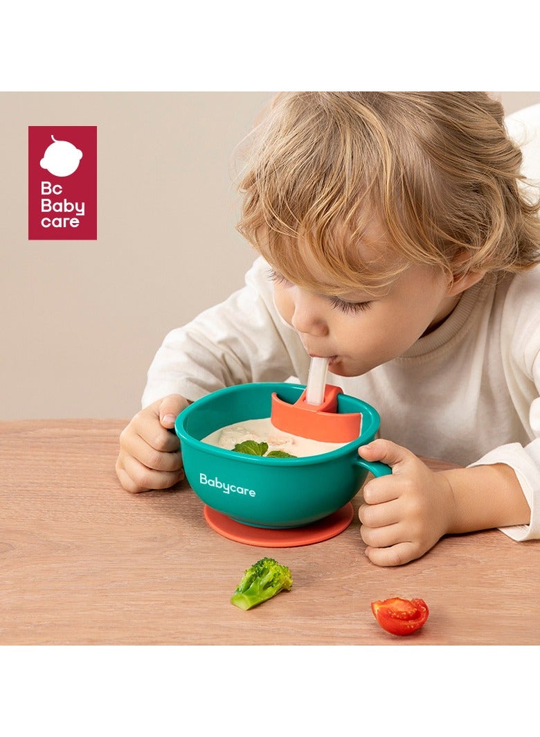 Baby Care 3-in-1 Baby Feeding Snack Soup Bowl with Straw Infant Learning Dish - Image 2