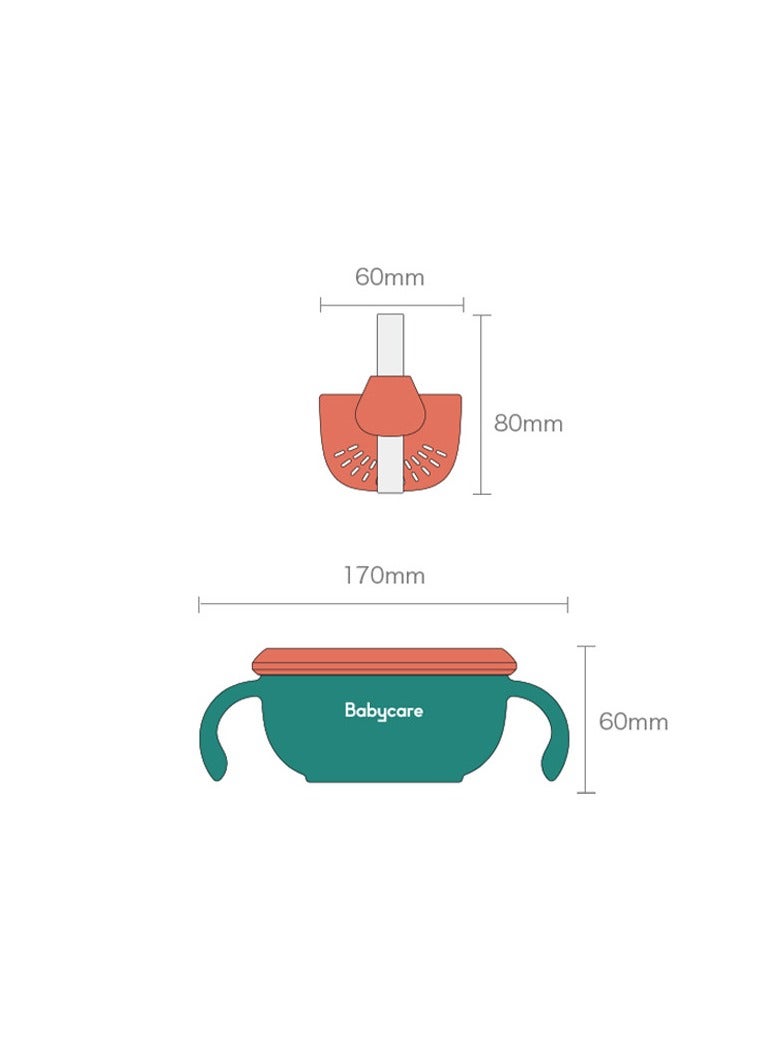 Baby Care 3-in-1 Baby Feeding Snack Soup Bowl with Straw Infant Learning Dish - Image 4