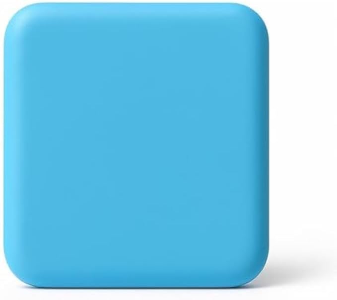 Fitto Square Printed Wall Mirror Blue - Decorative Square Mirror for Living Room Bedroom Bathroom Vanity, Modern Framed Wall Mirror - Image 1