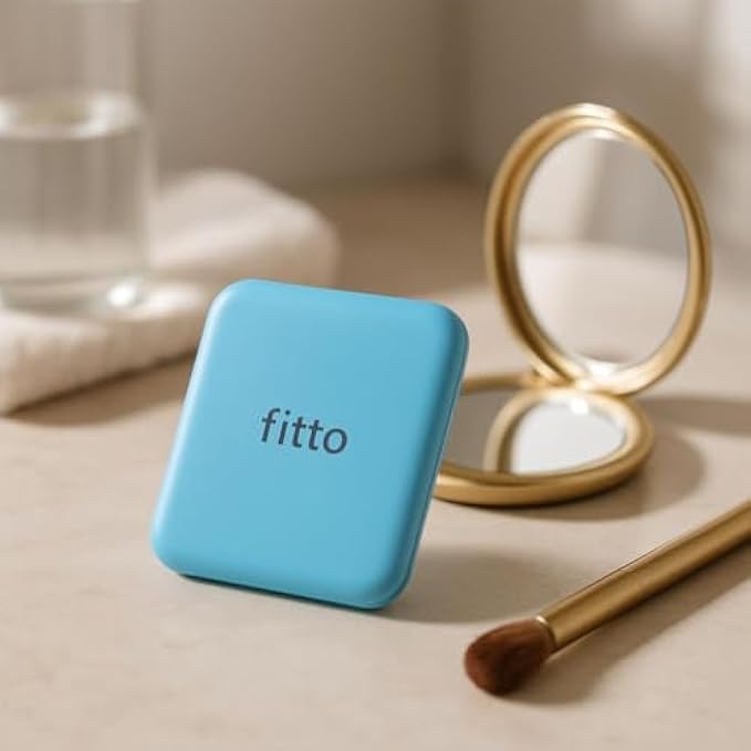 Fitto Square Printed Wall Mirror Blue - Decorative Square Mirror for Living Room Bedroom Bathroom Vanity, Modern Framed Wall Mirror - Image 3