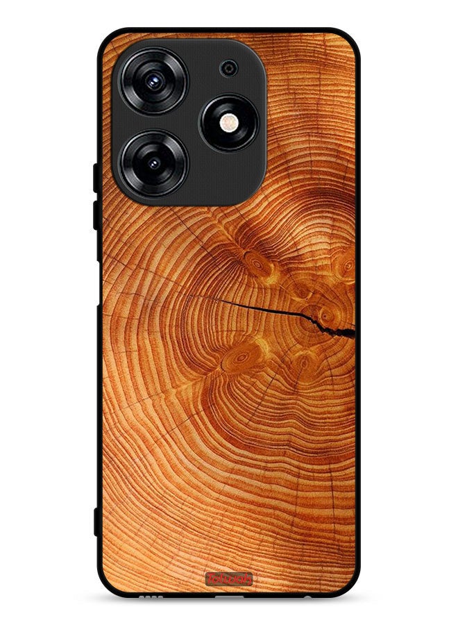 Tolwak Tecno Spark 10 Pro 4G Protective Case Cover Crack Wood - Image 1