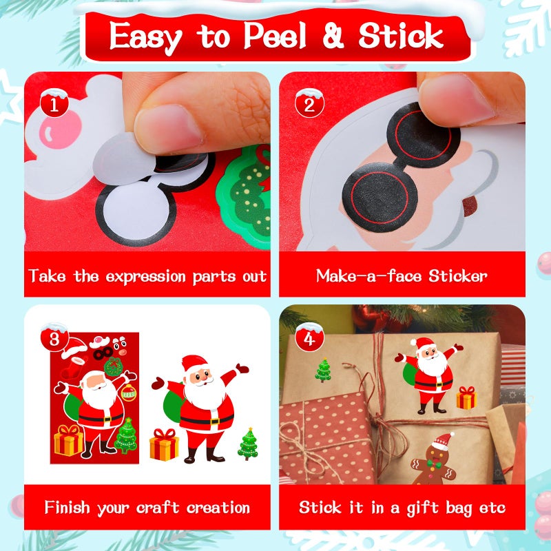 Max Fun 48 Pack Christmas Stickers for Kids Bulk Cute Holiday Stickers Funny DIY Crafts Activities Party Favors Game Gifts for Boys Girls - Image 4