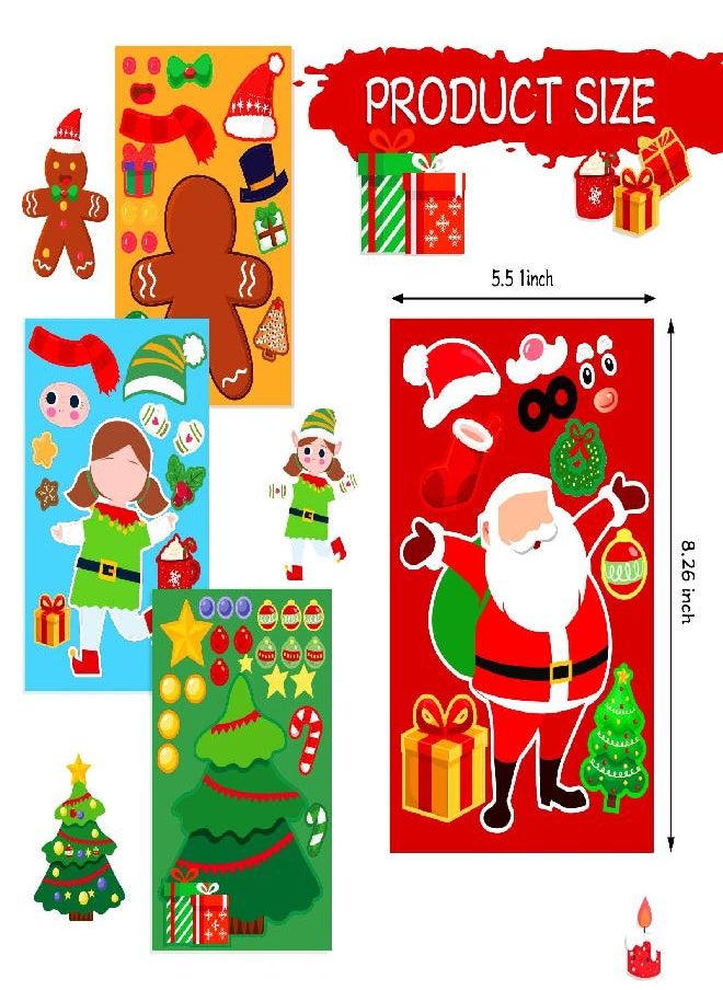 48 Pack Christmas Stickers for Kids Christmas Party Games Stickers Crafts Santa Snowman Reindeer Gingerbread Christmas Tree Face Stickers for Xmas Party Favors Gifts for Kids - pzsku/Z389A3F66A2BFDDE2F1D5Z/45/_/1692953160/1d1ca243-0a96-4250-857e-950f3357db9d