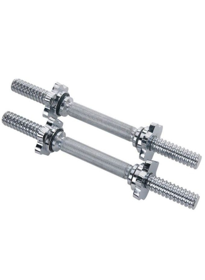 مقبض واحد  بار وان هاند دامبل رفع الأثقال مطلي بالكروم مزود بأقفال - Image 1