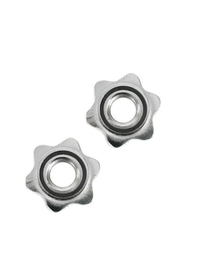 مقبض واحد  بار وان هاند دامبل رفع الأثقال مطلي بالكروم مزود بأقفال - Image 2