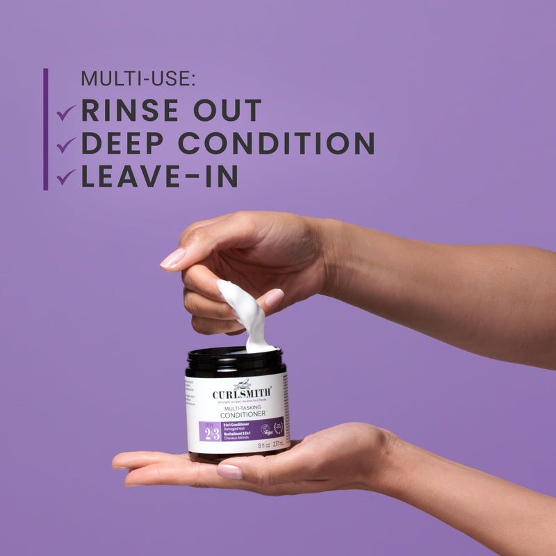 Curlsmith - Multi-Tasking Conditioner, 3 in 1 Conditioner with Proteins, for Damaged Hair (2 fl oz) - Image 4