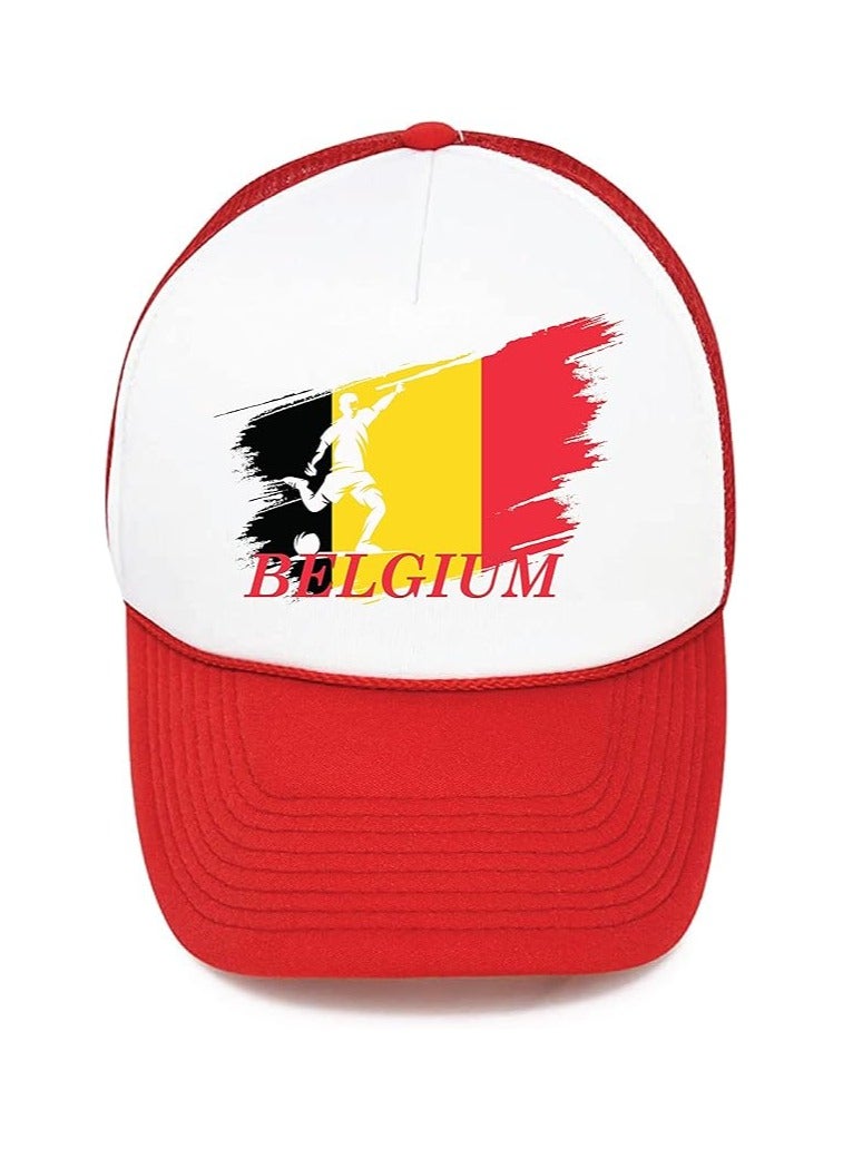 Belgium Sports Cap With Adjustment Plastic Snap Closure For Men And Women  - Image 1