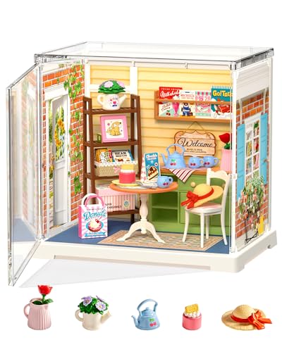 Rolife Super Creator Mini Series DIY Plastic Miniature Kits Retail Store Series Mini Model House Building Set for Teens Aged 14 DIY CraftsHobbies for Adults Sunshine Sip Porch - Image 1