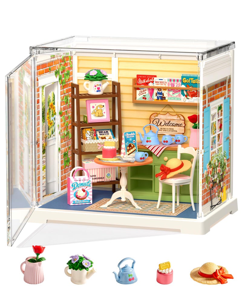 Rolife Super Creator Mini Series DIY Plastic Miniature Kits Retail Store Series Mini Model House Building Set for Teens Aged 14 DIY CraftsHobbies for Adults Sunshine Sip Porch - Image 3