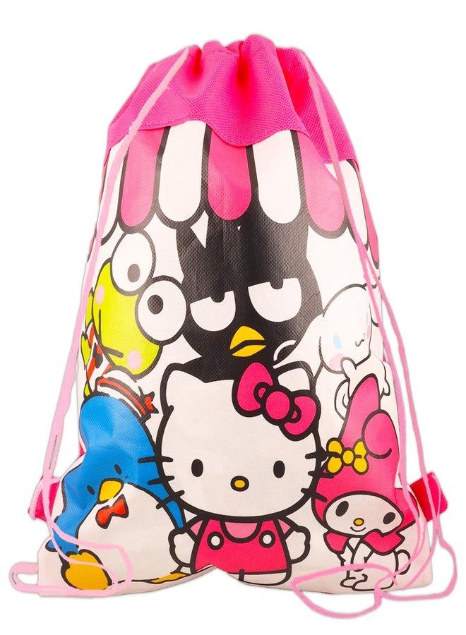 Hello Kitty طقم بطانية فليس هالو كيتي لحفلات النوم للفتيات - حزمة مع بطانية ماي ميلودي بحجم 45x60 بوصة، حقيبة هالو كيتي وأصدقائها، ملصقات والمزيد | حزمة هالو كيتي لليلة واحدة - Image 3