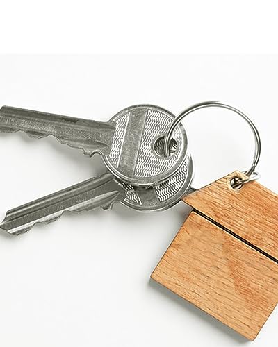 Bluemoona 50 Pcs - 25mm 1" Round Edged Split Key Chain Ring Connector Keychain Keyring (Gold) - Image 5