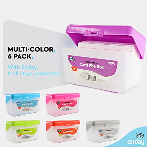 Enday Index Card Holder Purple, 3x5 Note Flash Card Organizer Case, Index Card File w/flip top, Notecard Recipe, Holder, Holds 250 Cards, Also Available in Red, Green, Blue, Grey, Pink (1 PC) - Image 5