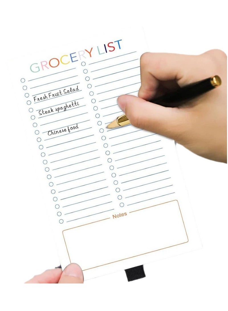 2-Pack Colorful Creative Magnetic Notepads, Tearable And Convenient Design With Pen Slot, Suitable For Student Notes, Refrigerator Messages, Shopping Lists, Daily Planners, Memo Pads (50 Sheets Each) - Image 4