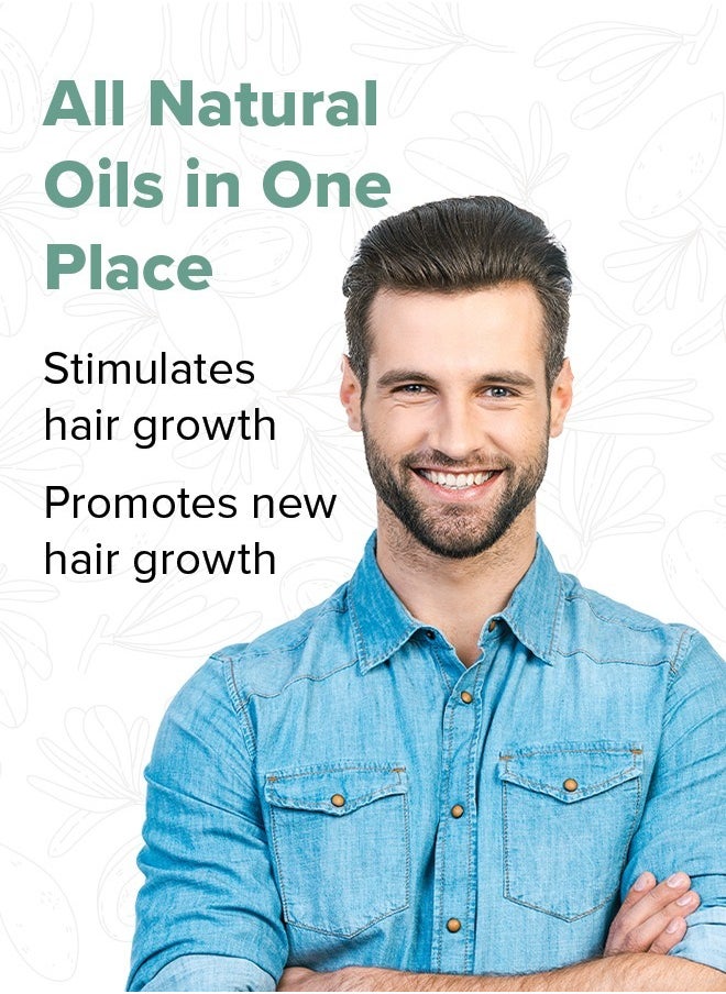 mars by GHC - Hair Growth Oil for Men - 200ml - Made with Onion Seeds, Bhringraj, and Tea Tree Extracts - Nourishes and Prevents Hair Loss with Jojoba and Brahmi Oil - Image 1