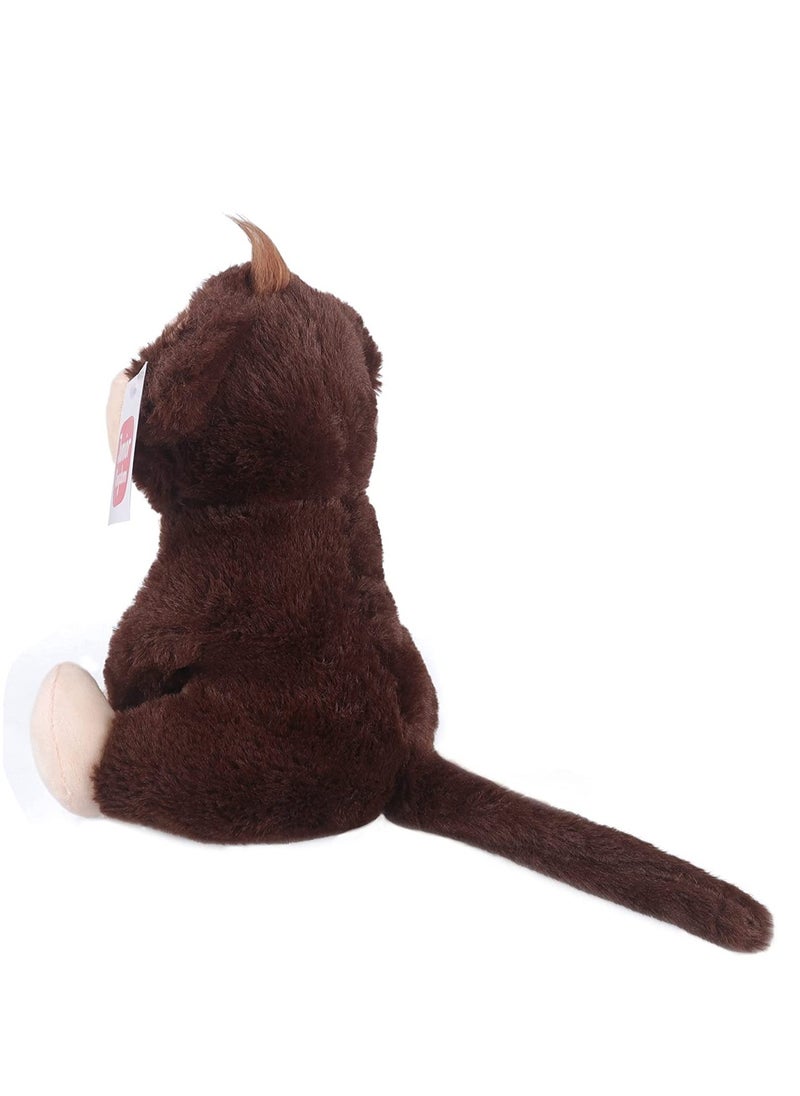 Junior Kingdom Plush Toy Monkey (27cm) Pillow Soft Stuffed Animal Plush Toy for Kids Cuddle Sleeping Plushies for Baby Gifts, Birthday Gifts, and Room Decor  - Image 4