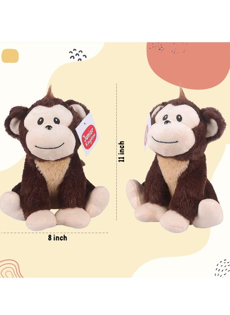 Junior Kingdom Plush Toy Monkey (27cm) Pillow Soft Stuffed Animal Plush Toy for Kids Cuddle Sleeping Plushies for Baby Gifts, Birthday Gifts, and Room Decor  - Image 5