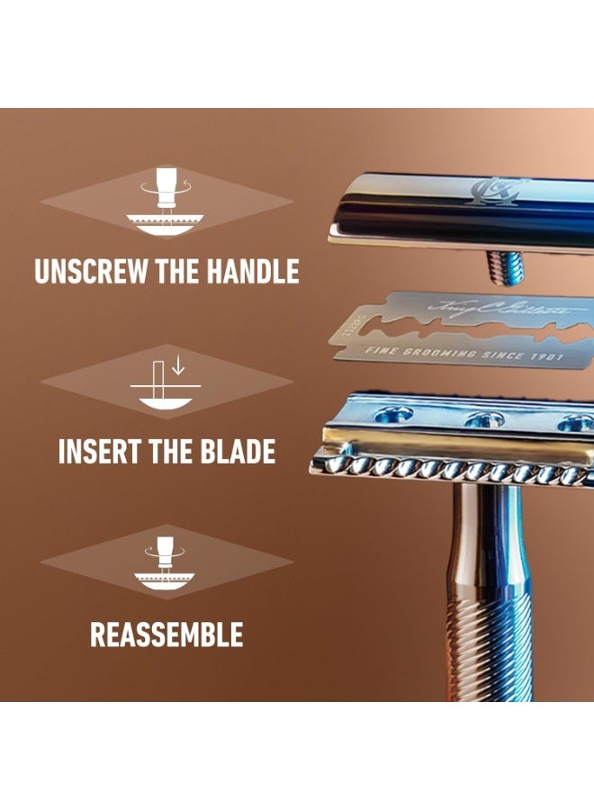 King C. Gillette Double Edge Safety Razor + 5 Razor Blades - Image 2