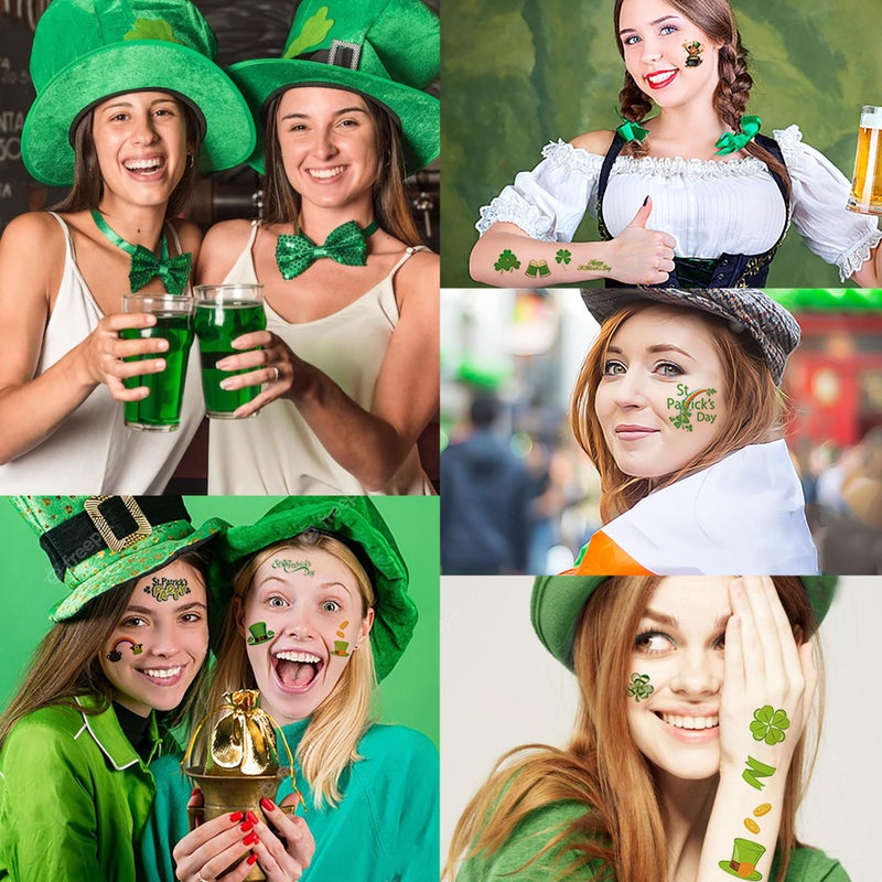 COKOHAPPY 169Pcs St Patrick's Temporary Tattoos - Saint Patricks Day Decorations Party Suppliers for Party Favors, Shamrock Irish Gift Idea Accessories for Kids - Image 3