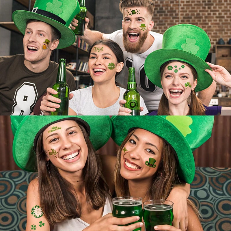 COKOHAPPY 169Pcs St Patrick's Temporary Tattoos - Saint Patricks Day Decorations Party Suppliers for Party Favors, Shamrock Irish Gift Idea Accessories for Kids - Image 5