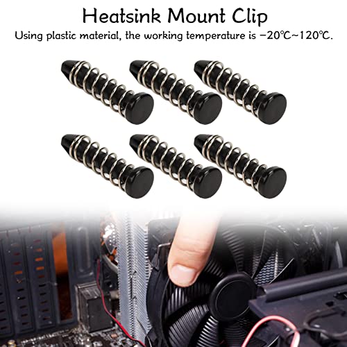 LiebeWH 100Pcs Heatsink Mount Pins 18.6mm Plastic CPU Cooler Fan Mounting Clip Fastener Set for Heat Sink and Computer Fan Installation - Image 3