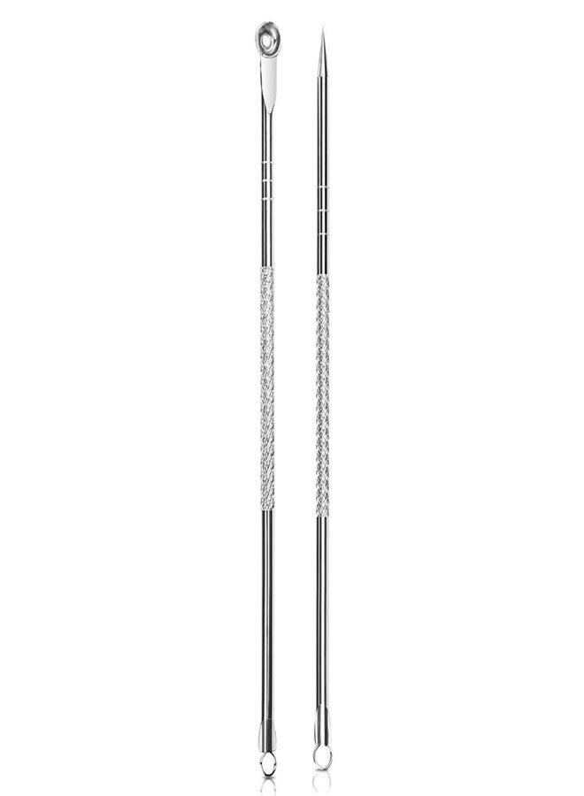 MESKIN Precision Stainless Steel Blackhead Remover Tool - Dual-Ended with Round & Pointed Tips (Pack of 2) - Image 1