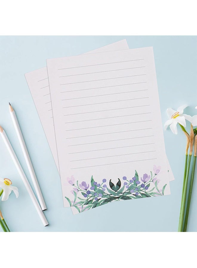 36 PCS Writing Paper and Envelopes Set,Warm Floral Themed Stationary Set for Wedding Invitations Wishes,24 Lined Stationery Paper with 12 Envelops - Image 5