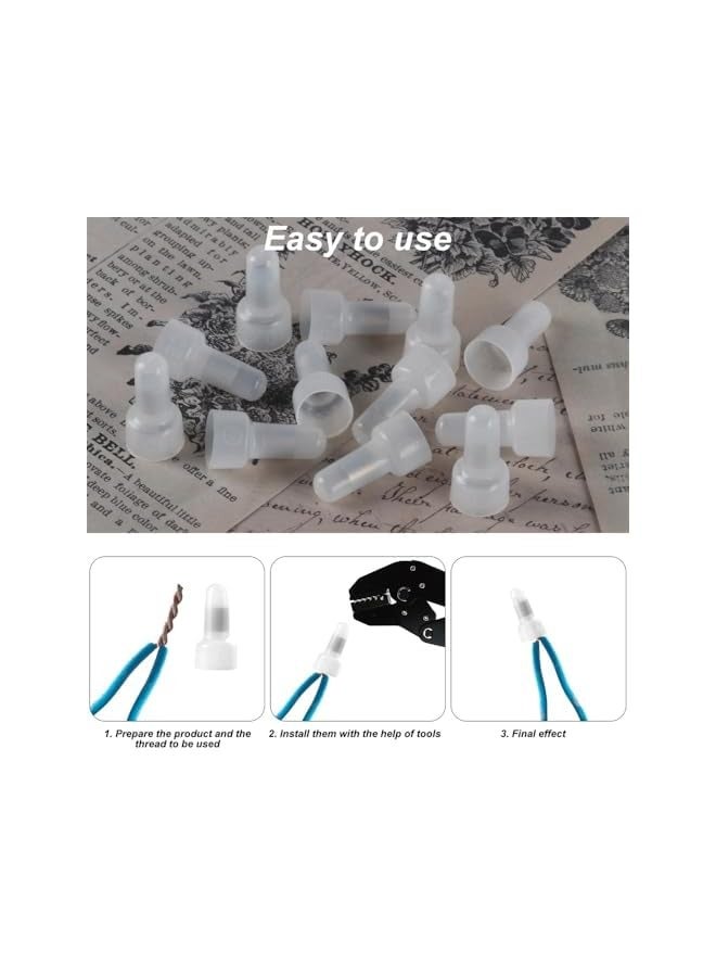 erorex Closed End Crimp Connectors, Nylon Wire Connector Kit, Insulated Crimp Cap Terminal, 22-16/16-14/12-10 AWG, Wire End Caps for Electrical Connections, 300 Pcs  - Image 3