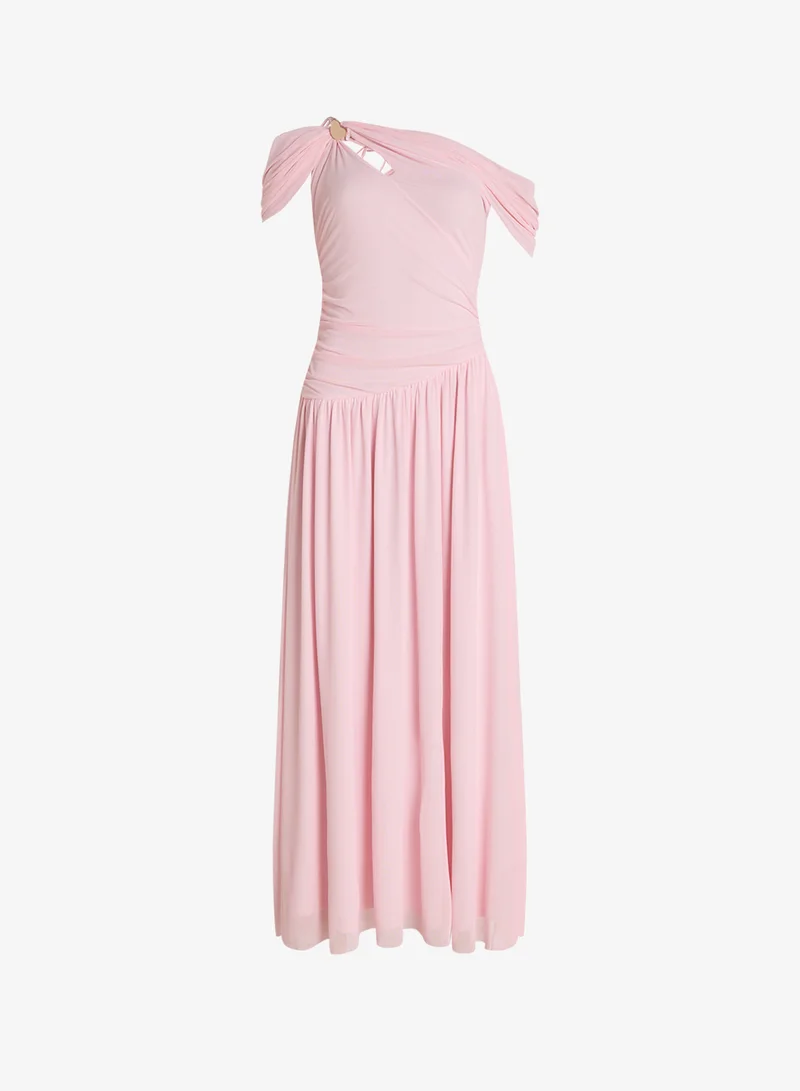 Ginger Boutique Drop Shoulder Gather Detail A Line Dress
