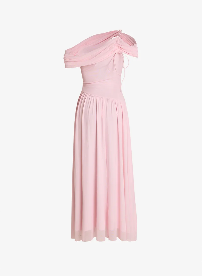 Ginger Boutique Drop Shoulder Gather Detail A Line Dress