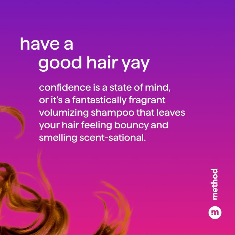 Method Volumizing Shampoo, Pure Peace with Rose, Peony, and Pink Sea Salt Scent Notes, Paraben and Sulfate Free, 14 oz (Pack of 3) - Image 3