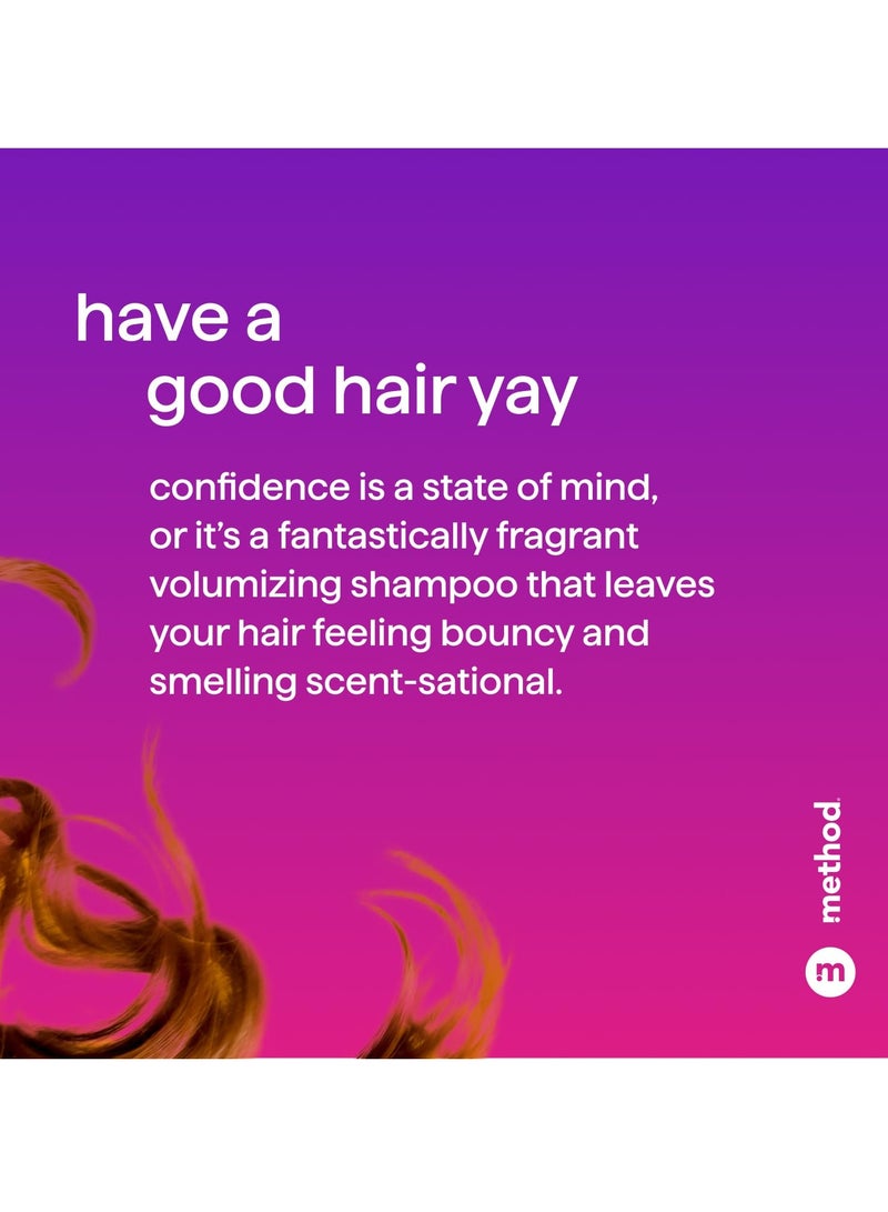 Method Volumizing Shampoo, Pure Peace with Rose, Peony, and Pink Sea Salt Scent Notes, Paraben and Sulfate Free, 14 oz (Pack of 3)