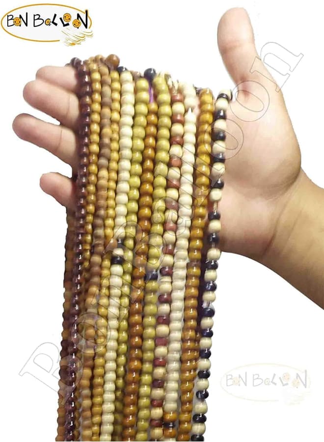 مجموعة 7 خرزات صلاة إسلامية مصنوعة يدويًا 99 مسبحة خشبية تسبيح تسبيح سيبها مسبحة صبحة مسبحة إسلامية إسلامية قلق الخرز صلاح صلاة نماز الله محمد ذكر ذكر ذكر - Image 5