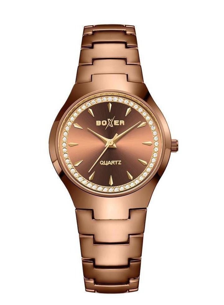 بوكسر ساعة بوكسر BX-073-8 للسيدات من الفولاذ المقاوم للصدأ - ساعة تناظرية أنيقة بحزام فولاذي متين - Image 1