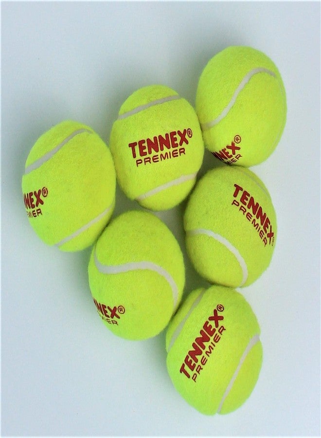 TENNEX Premier Cricket Hard Tennis Ball for Over Arm Cricket | Heavy Tennis | Standard Size Ball for Tournament and Practice (6 Pcs, Yellow Colour) - Image 2