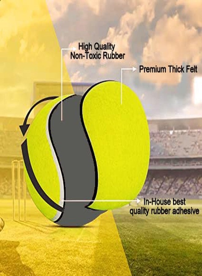 TENNEX Premier Cricket Hard Tennis Ball for Over Arm Cricket | Heavy Tennis | Standard Size Ball for Tournament and Practice (6 Pcs, Yellow Colour) - Image 3
