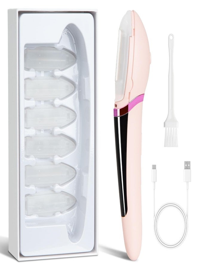 Chendssfkd Sonic Dermaplane Razor for Women Face, Face Razors for Women, Rechargeable Dermaplane Razor with LED Light, for Facial Hair-4 Refill Blades & 2 Exfoliation Tips - Image 1