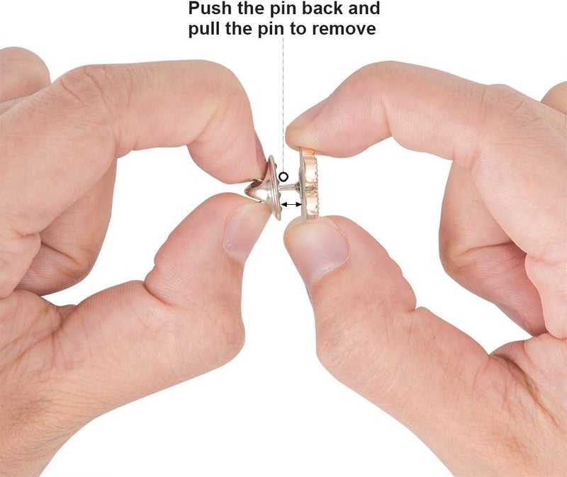 Weico 50PCS Metal Locking Pin Backs, Pin Keepers Locking Clasp, Badge Insignia Pin Backs Replacement (Silver) - Image 3