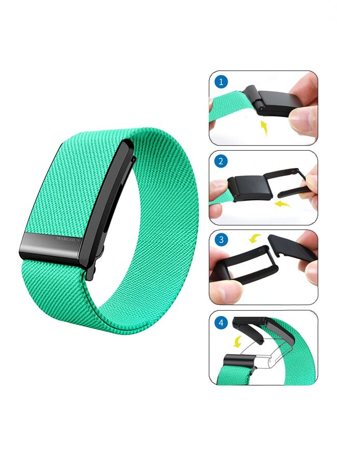 Premium Adjustable Nylon Strap for WHOOP 5, MG,One, Peak and Life – Lightweight & Breathable Replacement Band - Mint Green - Image 2