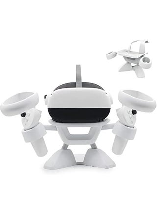 VR Stand, VR Headset Stand VR Display Holder Storage Virtual Reality Headset Desktop Display Stand for Oculus Quest 2, Quest, Rift, Rift S, Valve Index Headsets & Touch Controllers(White) - pzsku/Z389B52877A274730DC0AZ/45/_/1730114212/9b8c2a04-3801-4cbd-9435-7c5086377d43