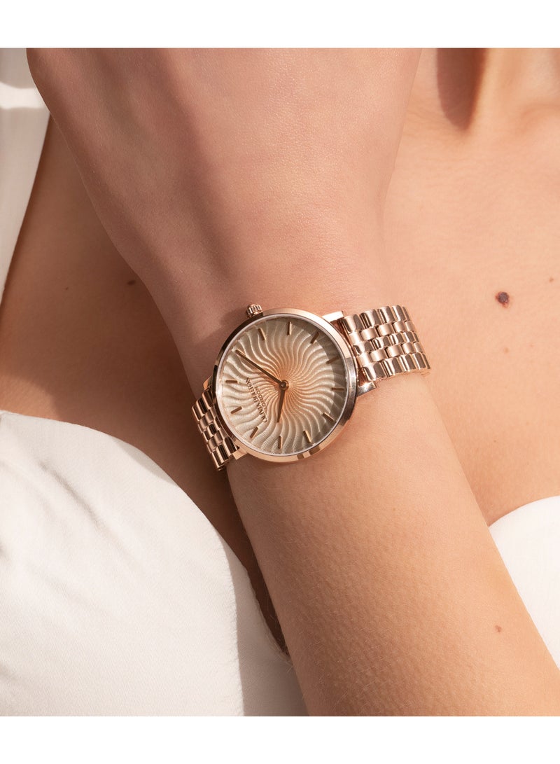 OLIVIA BURTON ROUND ANALOG WOMEN'S LIGHT ROSE GOLD CASE WATCH - 24000139 - Image 3