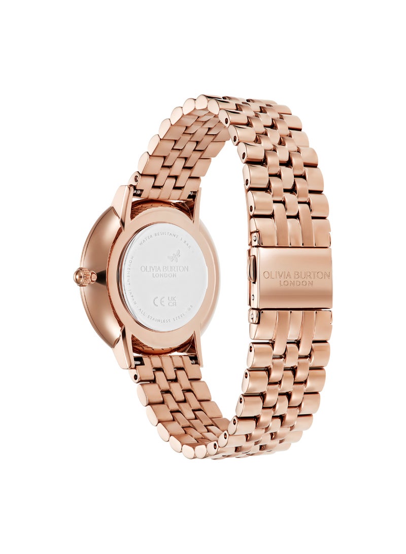 OLIVIA BURTON ROUND ANALOG WOMEN'S LIGHT ROSE GOLD CASE WATCH - 24000139 - Image 5