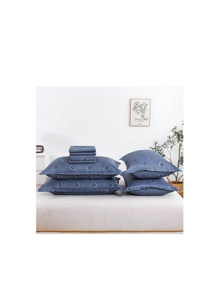 PROMASS 6-Piece King Size Duvet Cover Set, 1 Duvet Cover + 1 Fitted Sheet + 4 Pillow Cases, Microfibre, Nevada - Image 3