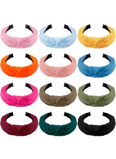 12 Pieces Knotted Headband Wide Turban Headbands Top Knot Headband Cross Knot Headbands For Womem And Girls 12 Colors - pzsku/Z389B62FA0A20CE5762D5Z/45/_/1720085687/8b7c4e9a-dabe-42e4-ba01-1011320785d2