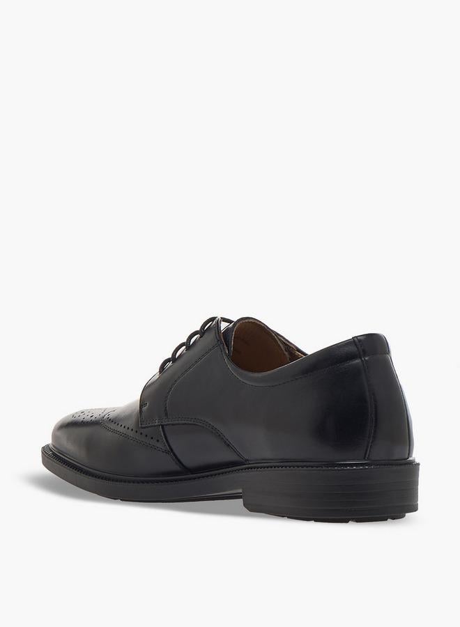 DUCHINI Men Lace-Up Leather Derby Shoes - Image 5