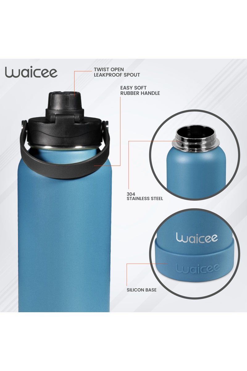 Waicee Waterbottle 32oz Charcoal (Blue) 950ml - Image 5
