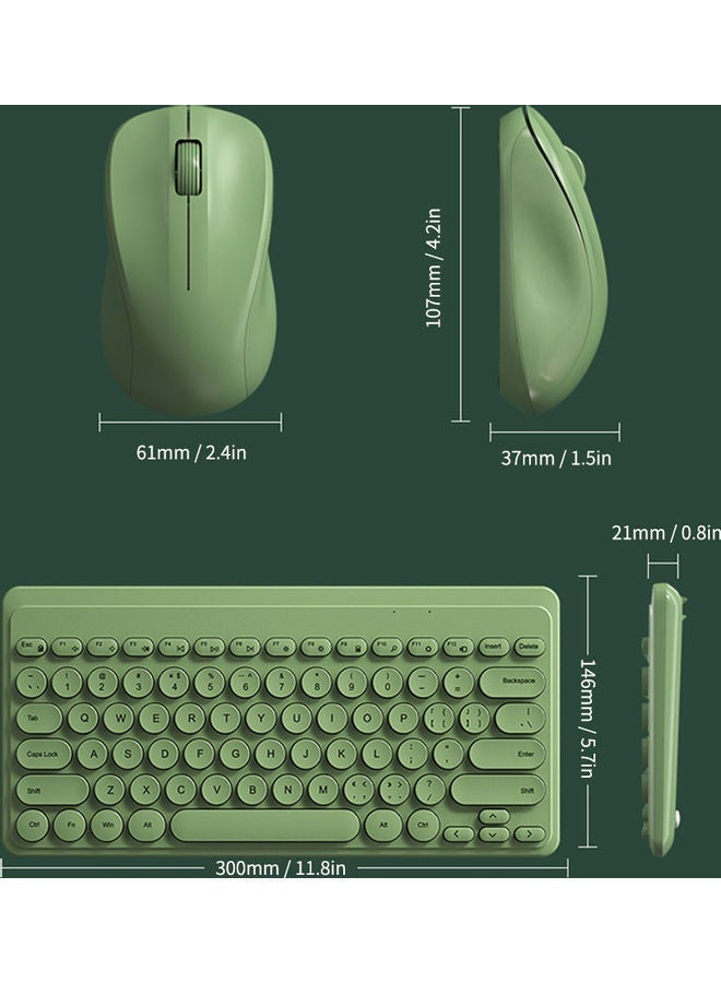 NIBEMINENT Wireless Keyboard And Mouse Set White  - Image 2