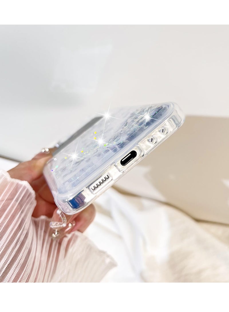 Excefore Case Clear, Compatible with Samsung Galaxy Z Flip 5 5G Case for Women Girly Soft TPU Slim Shockproof Protective Phone Case for Z Flip 5 5G 2023 - Glitter Gold - Image 3